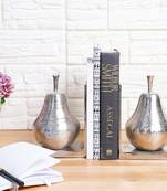 Silver pear unique bookends