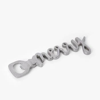 Silver merry metal bottle opener 1