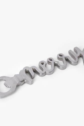 Silver merry metal bottle opener