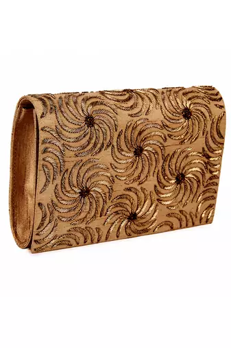 Lustre gold clutch