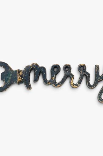 Blue merry scripted bottle opener