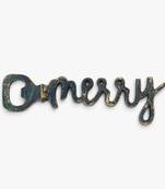 Blue merry scripted bottle opener