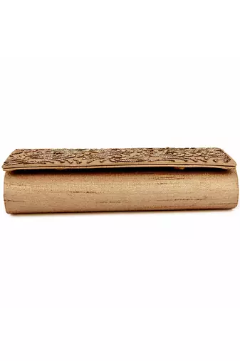 Lustre gold clutch