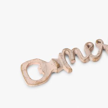 Merry distressed blue bottle opener 1
