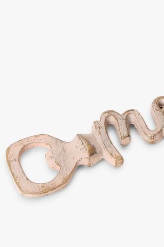 Merry distressed blue bottle opener