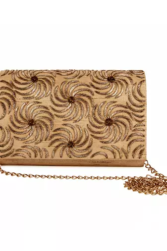 Lustre gold clutch