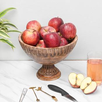 Royal pedestal wooden bowl 1