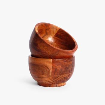 Prairie  wood duo farm bowl set 1