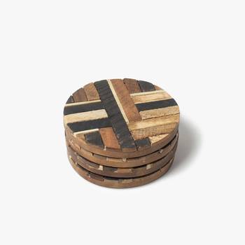 Tetris block wooden coasters 1