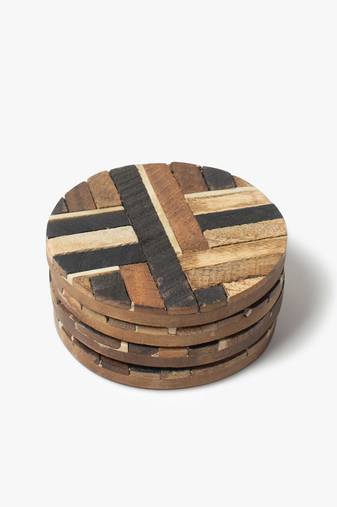 Tetris block wooden coasters