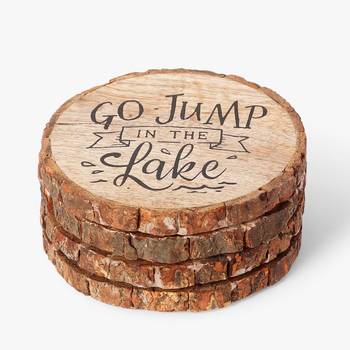 Scripted lake house coaster set 1