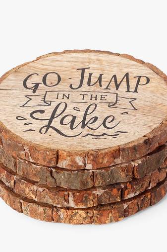 Scripted lake house coaster set