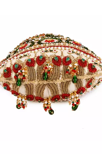 Kundan peacock potli