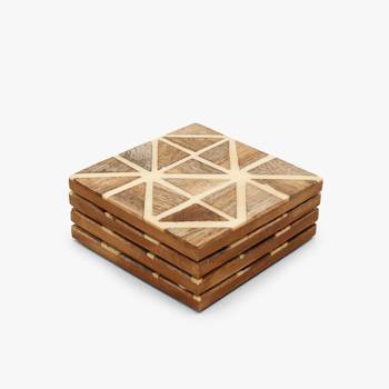 White bella abstract coasters 1