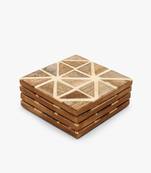 White bella abstract coasters