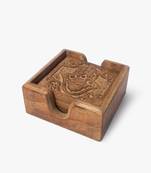 Hamsa hand-carved coasters