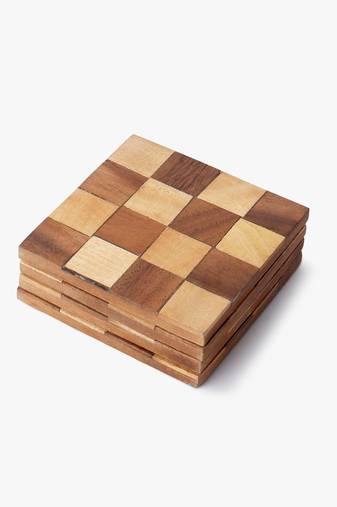 Retro square-check coasters