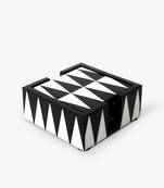 Trendy noir coaster set with holder