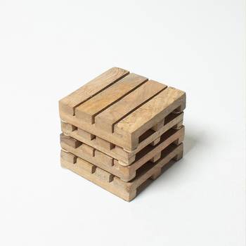 Brick block wooden coasters 1