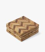 Wooden chevron coasters