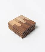 Wooden brick coasters