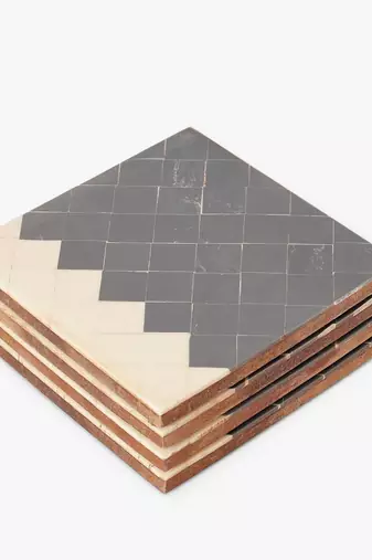 Modern square coaster set