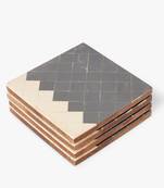 Modern square coaster set