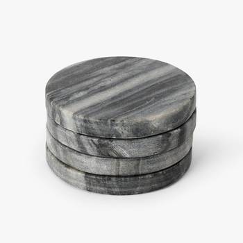 Handmade grey marble coasters 1