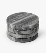 Handmade grey marble coasters