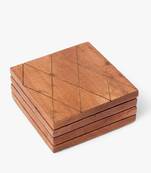 Minimal rhombus coaster set