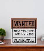 Cash reward wooden plaque