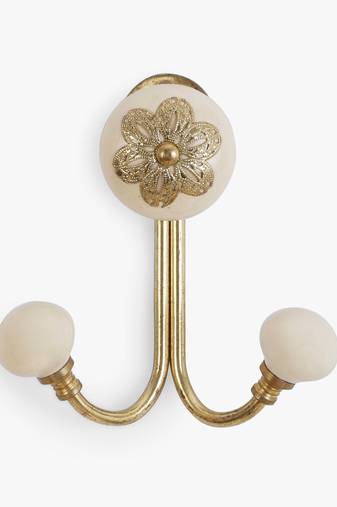 Charismatic ceramic filigree wall hook