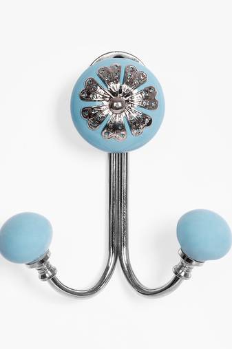 Pastel blue dual filigree hooks
