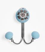 Pastel blue dual filigree hooks