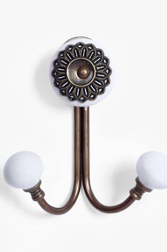 Traditional white filigree hooks