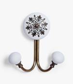 Vintage white dual filigree hooks