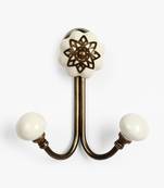 Off-white ceramic wall hook