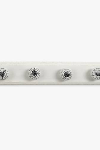 Ceramic knob hooks on board