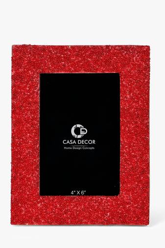 Red beaded photo frame 4x6