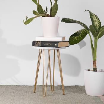 White viridis tripod stand - gold 1