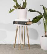 White viridis tripod stand - gold