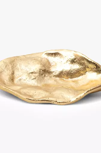 Gold haze olive leaf platter