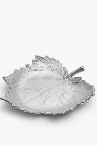 Silver maple leaf tray