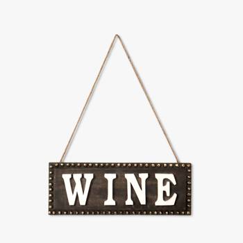 Scripted wine wall hanging 1