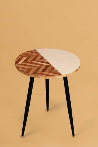 Chevron chic accent table
