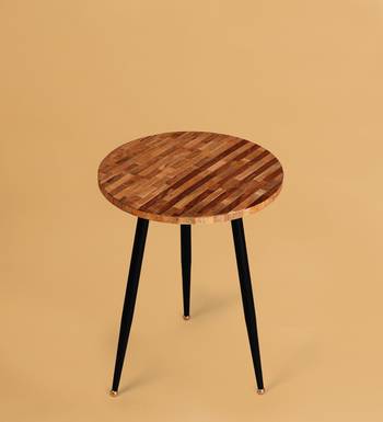 Timber tile accent table 1