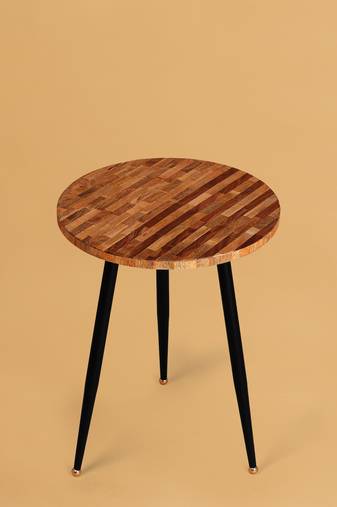 Timber tile accent table