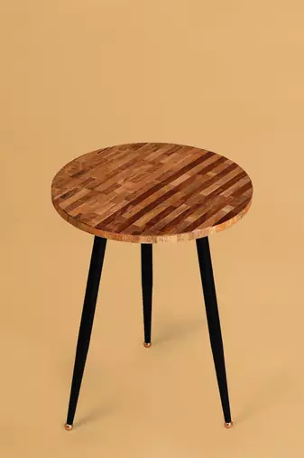 Timber tile accent table