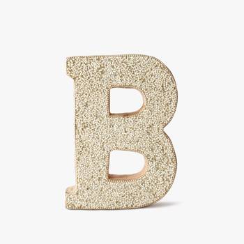 Alphabet b bedazzled in beads 1