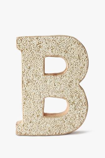 Alphabet b bedazzled in beads